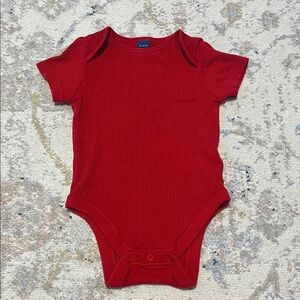 GAP Vibrant Red Ribbed Kids Bodysuit